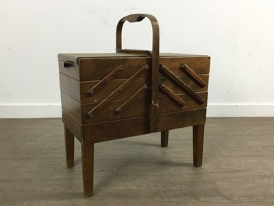 Lot 391 - CANTILEVER SEWING BOX