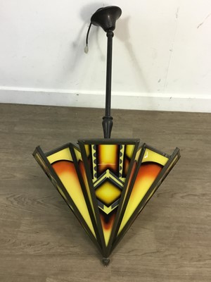 Lot 395 - REPRODUCTION ART DECO STYLE LIGHT FITTING