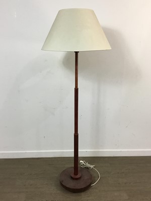 Lot 193 - MID CENTURY MAHOGANY STAINED STANDARD LAMP