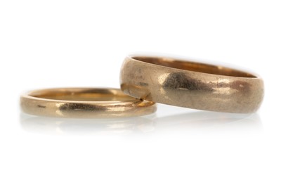 Lot 619 - TWO WEDDING BANDS