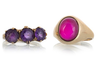 Lot 620 - TWO GEM SET RINGS