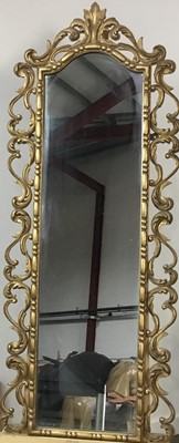 Lot 447 - GILT FRAMED WALL MIRROR