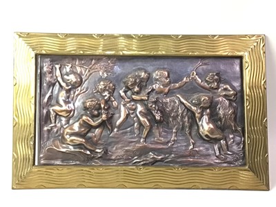 Lot 429 - BRASS AND BRONZE WALL HANGING