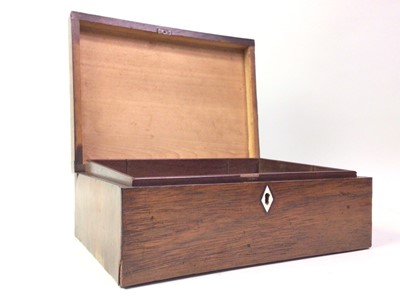 Lot 433 - MAHOGANY STORAGE BOX