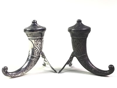 Lot 558 - NORWEGIAN SILVER CRUET SET