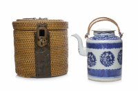 Lot 293 - MID 20TH CENTURY CHINESE BLUE AND WHITE TEA...