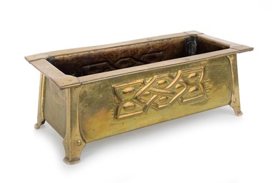 Lot 576 - GLASGOW SCHOOL, ARTS & CRAFTS BRASS PLANTER