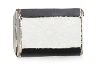 Lot 940 - ART DECO SILVER AND ENAMEL MATCHBOOK CASE