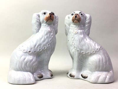 Lot 685 - PAIR OF STAFFORDSHIRE WALLY DOGS