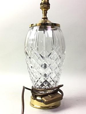 Lot 692 - TWO CUT GLASS TABLE LAMPS