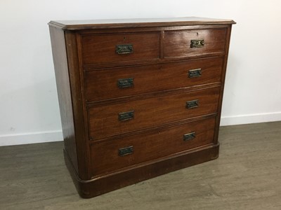 Lot 593 - VICTORIAN MAHOGANY CHEST