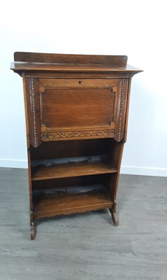 Lot 573 - ARTS & CRAFTS OAK BUREAU BOOKCASE