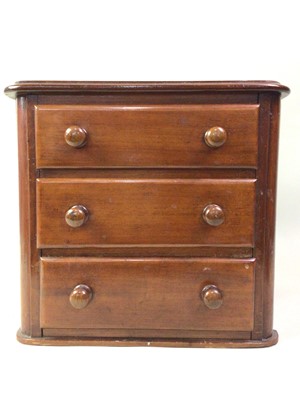 Lot 582 - TWO MAHOGANY APPRENTICE CHESTS