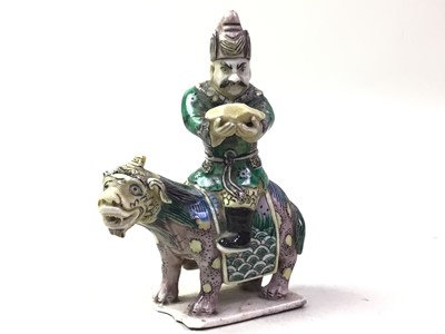 Lot 598 - CHINESE FAMILLE VERTE CERAMIC FIGURE