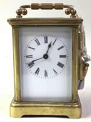 Lot 588 - BRASS CARRIAGE CLOCK