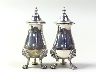 Lot 599 - SILVER CRUET SET