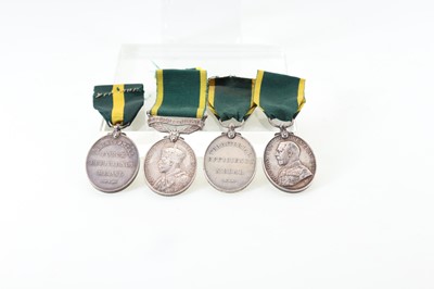 Lot 191 - FOUR TERRITORIAL EFFICIENCY MEDALS