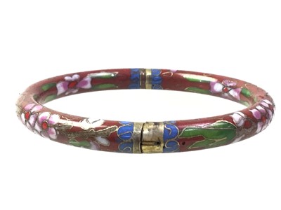 Lot 629 - CHINESE CLOISONNÉ BANGLE