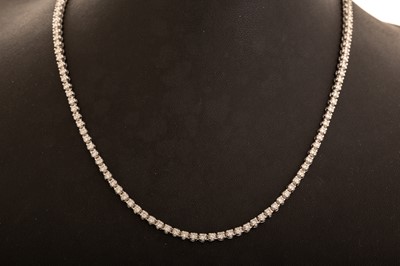 Lot 660 - DIAMOND LINE NECKLACE