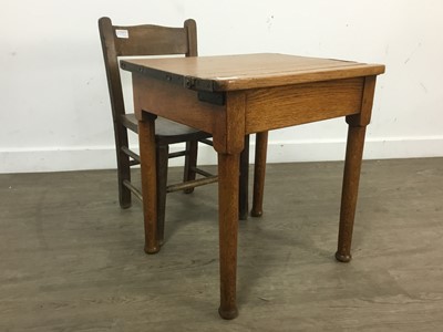 Lot 773 - VINTAGE CHILDS OAK DESK