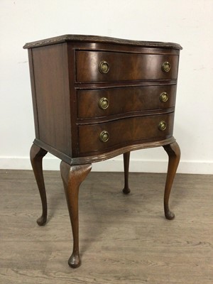 Lot 56 - WALNUT NEEDLEWORK TABLE