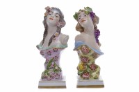 Lot 405 - TWO LATE 19TH CENTURY GERMAN MINIATURE BUSTS...