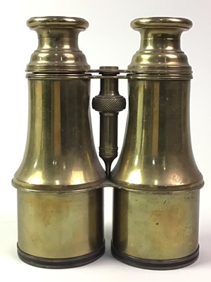 Lot 52 - PAIR OF VICTORIAN BRASS BINOCULARS