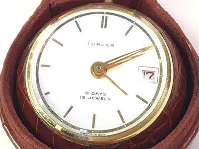 Lot 50 - TWO TRAVELLING TIMEPIECES