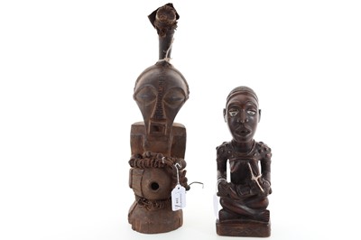 Lot 210 - DEMOCRATIC REPUBLIC OF CONGO, TWO WOODEN FIGURES