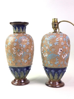 Lot 21 - PAIR OF ROYAL DOULTON VASES