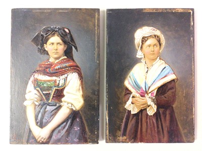 Lot 74 - TWO CONTINENTAL PORTRAIT PAINTINGS