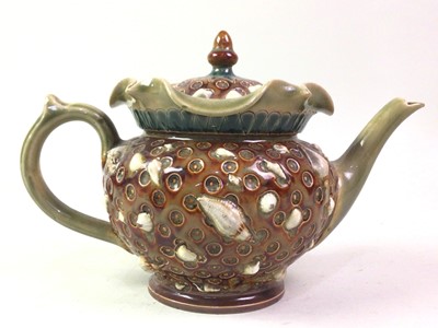 Lot 78 - DOULTON LAMBETH SHELL DECORATED TEAPOT