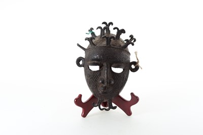 Lot 232 - GHANA, METAL ASHANTI WARRIOR FIGURE