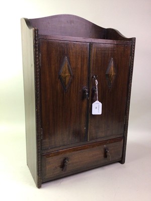 Lot 95 - VINTAGE STAINED WOOD TABLE CABINET