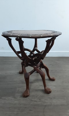 Lot 491 - MIDDLE EASTERN HARDWOOD TABLE