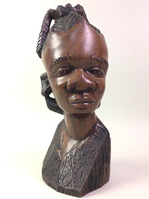 Lot 201 - AFRICAN HARDWOOD BUST