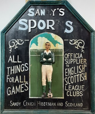 Lot 200 - SANDY`S SPORTS PAINTED WOODEN SIGN