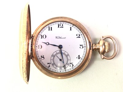 Lot 279 - WALTHAM GOLD PLATED FULL HUNTER POCKET WATCH