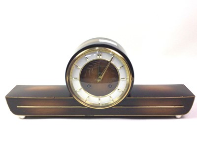 Lot 270 - MAHOGANY MANTEL CLOCK