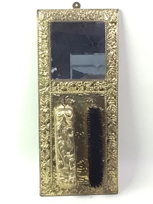 Lot 277 - ARTS & CRAFTS BRASS WALL MIRROR