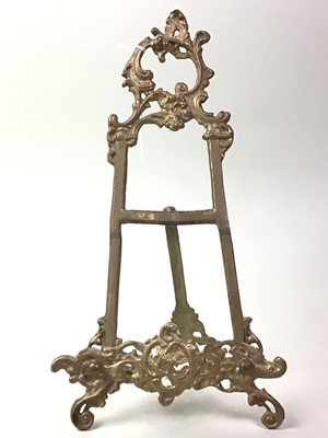 Lot 300 - TWO SMALL BRASS TABLE EASELS