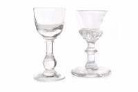 Lot 442 - 18TH CENTURY LIQUEUR GLASS the bowl of bell...