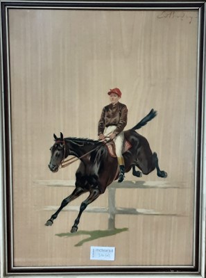 Lot 316 - PAIR OF FRENCH LITHOGRAPHIC STEEPLECHASE PRINTS