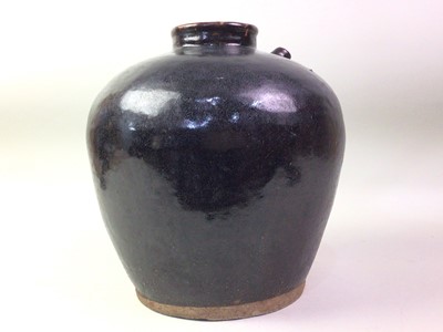 Lot 318 - CHINESE STONEWARE WINE FLAGON