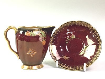 Lot 325 - CARLTON WARE ROUGE ROYALE PART COFFEE SERVICE