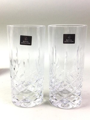 Lot 240 - SET OF SIX ROYAL DOULTON 'DORCHESTER' CRYSTAL GLASSES