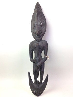 Lot 241 - SEPIK RIVER CARVED WOOD FIGURE