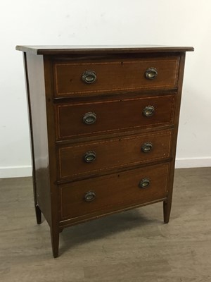 Lot 250 - EDWARDIAN INLAID MAHOGANY CHEST