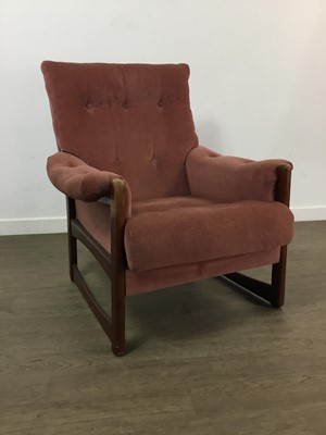 Lot 254 - UPHOLSTERED ARMCHAIR