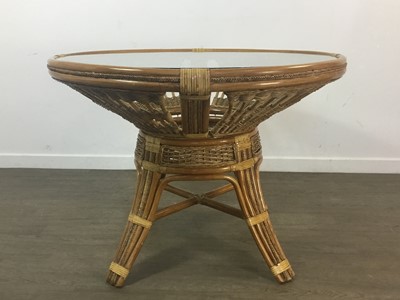 Lot 256 - CANE CIRCULAR DINING TABLE